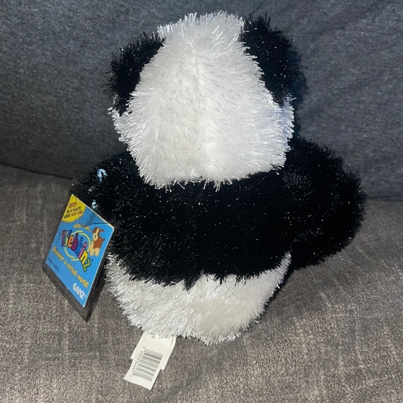 WEBKINZ Ganz PANDA black/white HM111 Hang/But tag no code stuffed animal plush - Picture 5 of 10